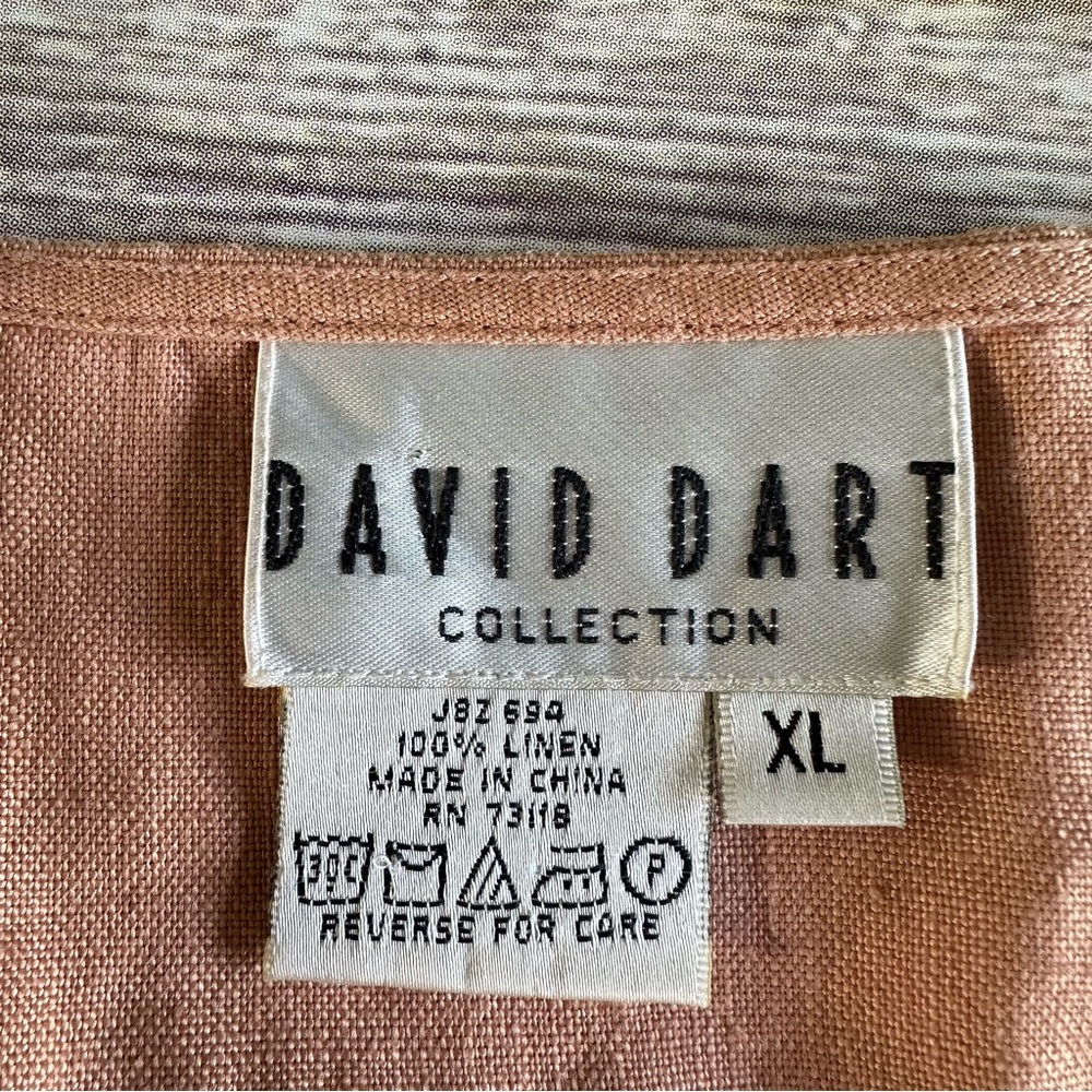David Dart Collection 100% Linen Button Down Shir… - image 3